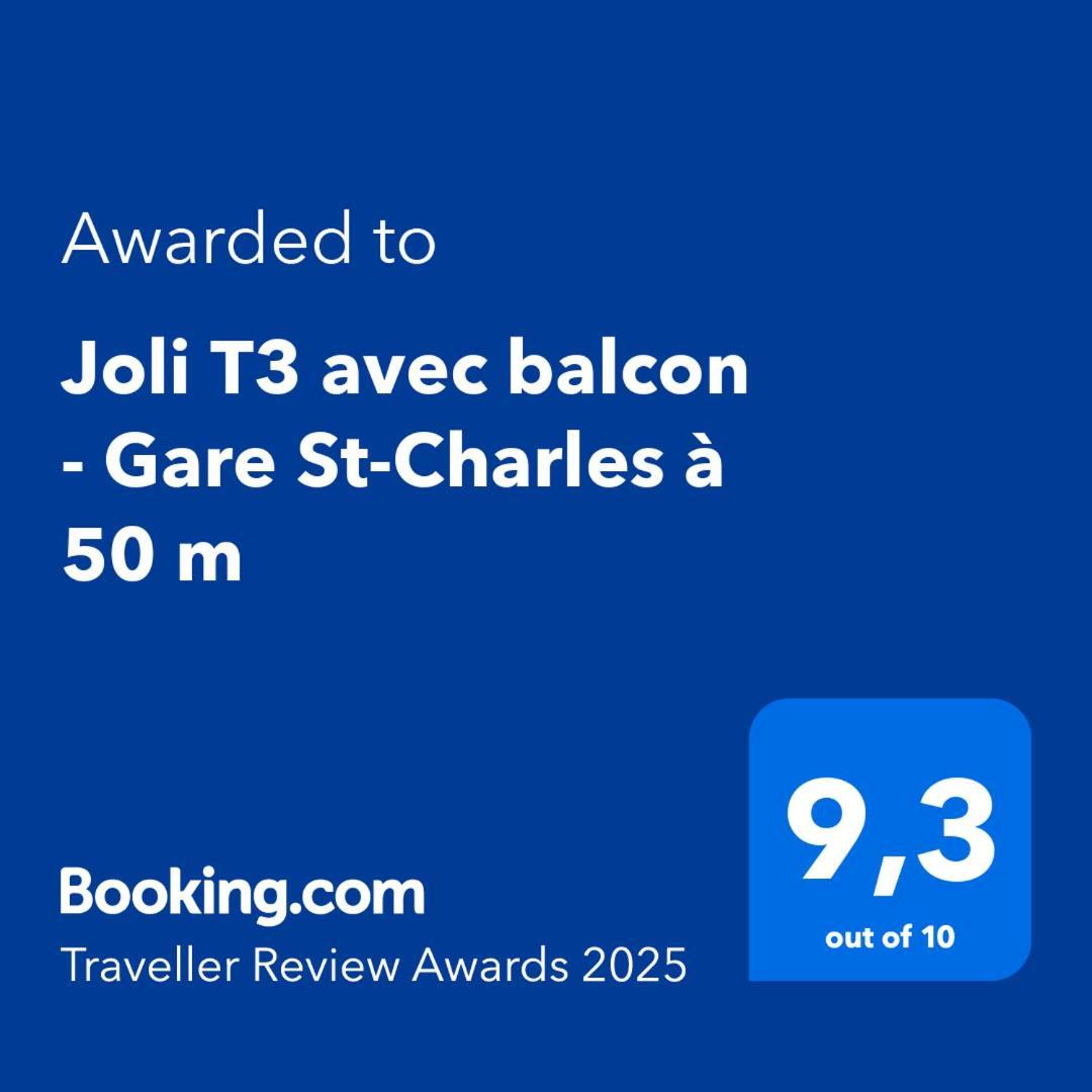 Joli T3 Avec Balcon - Gare St-Charles A 50 M Apartment Marseille Exterior photo